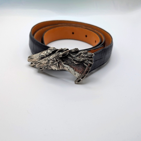 Wathne Accessories - Wathne Equestrian Race Horse Belt Buckle